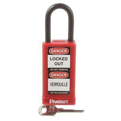 PANDUIT Panduit PSL-8-LB Lockout Padlock Hasp Red Plastic