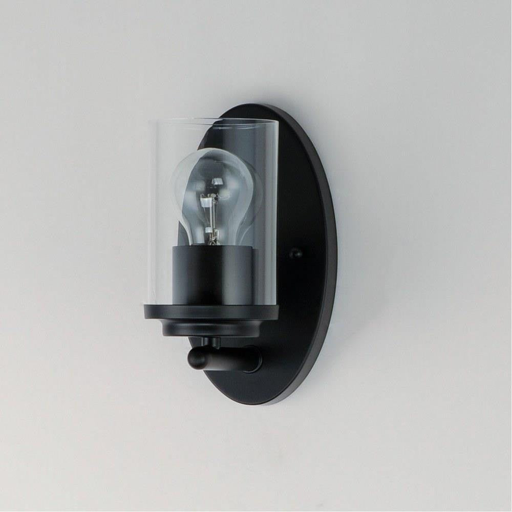 MAXIM LIGHTING Maxim Lighting 10211CLBK Corona 1-Light Wall Sconce 60W (4.5 in) 10211CLBK