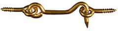 NATIONAL HARDWARE National Mfg N118-133 Solid Brass Hook and Eye 2.5 in 10 Pack