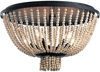 KICHLER Kichler 43893DBK Brisbane 5-Light Flush Mount 60W (18 in x 11 in)