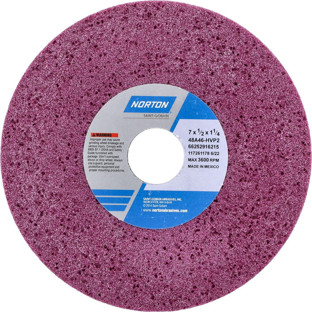 NORTON Norton 66252916215 Surface Grinding Wheel 46 Grit 7in