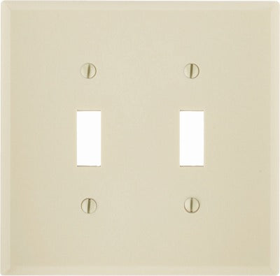 LEVITON Leviton 001-86009-000 2-toggle Wall Plate Ivory 25 Pack