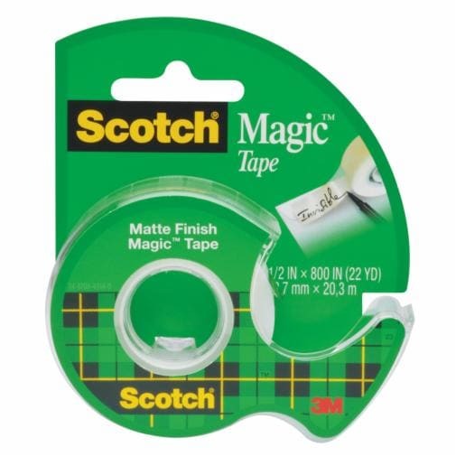 3M 3M 119 Scotch Magic Office Tape (1/2 in x 800 in, Dispenser MMM119)