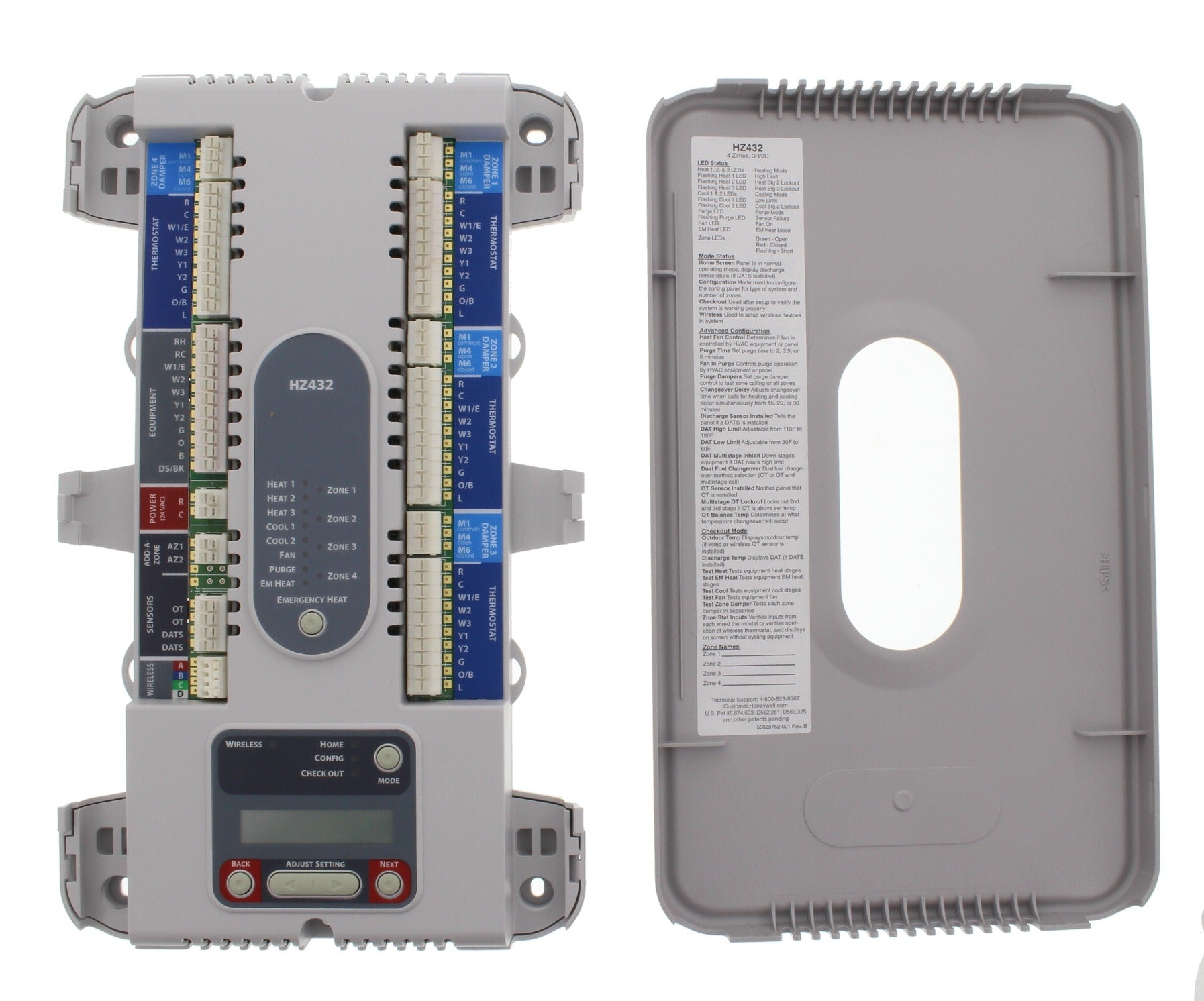 HONEYWELL HOME Honeywell Home HZ432K TrueZONE Zone Panel Kit 24V (4-Zone) Y8835A1044