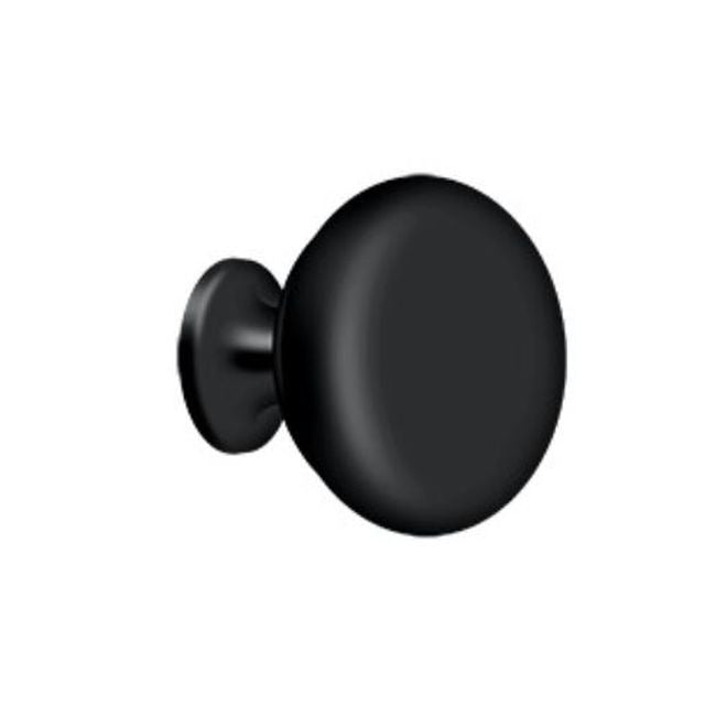 DELTANA Deltana KR114U19 Round Solid Knob Black Finish