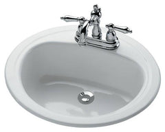 BOOTZ Bootz Industries 021-2445-00 Oval Lavatory Sink 20x17 White