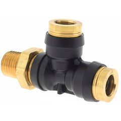 PARKER Parker PF-00074 Male Swivel Run Tee 3/8 in Od 1/4 in Mnpt Brass