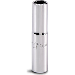 PROTO Proto J4707LTM Deep Hand Socket 7mm 12-point 1/4 Drive