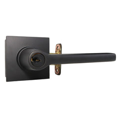 EMTEK Emtek 5122HLOUS19RH.RLS Helios Lever Keyed Entry Flat Black