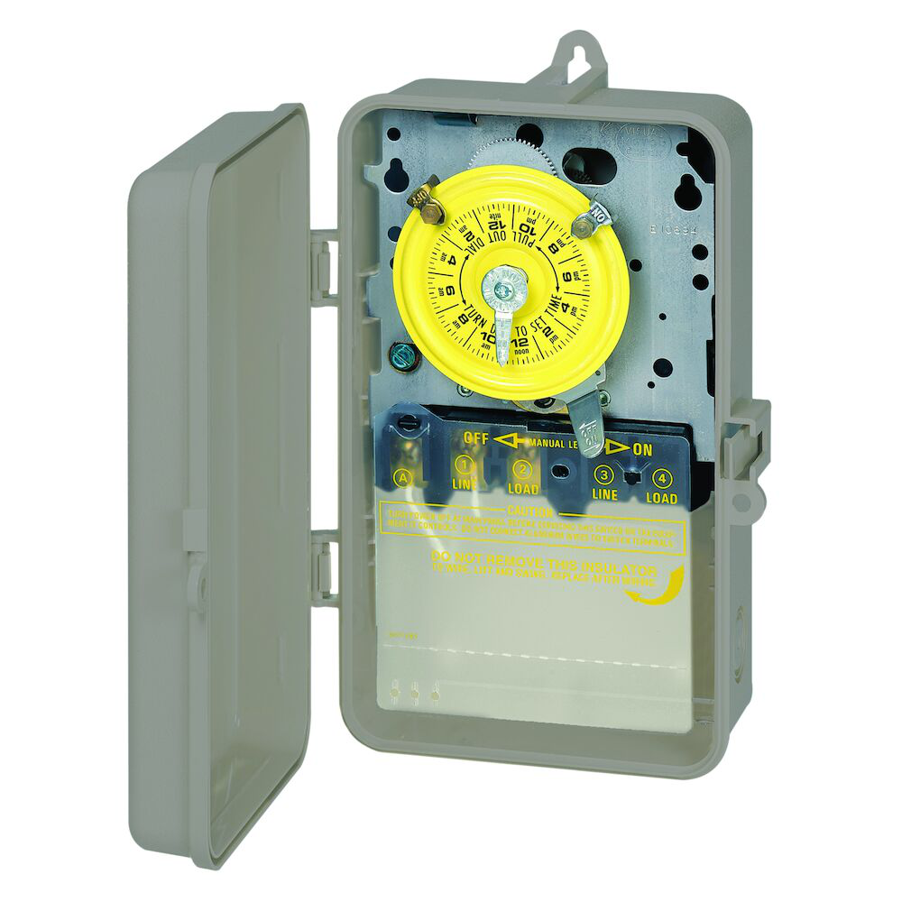 INTERMATIC Intermatic T101P Electromechanical Timer Switch 125 VAC 60 Hz 40 Amp SPST NEMA 3R Plastic