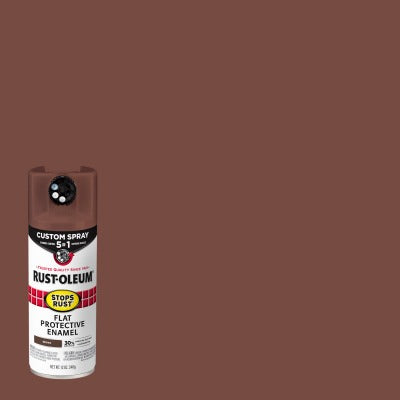 RUST-OLEUM Rust-oleum 376857 Stops Rust 5-in-1 Flat Brown Spray Paint 12 Oz