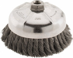 WEILER Weiler 94703 Knotted Cup Brush 6 Inch Steel Wire