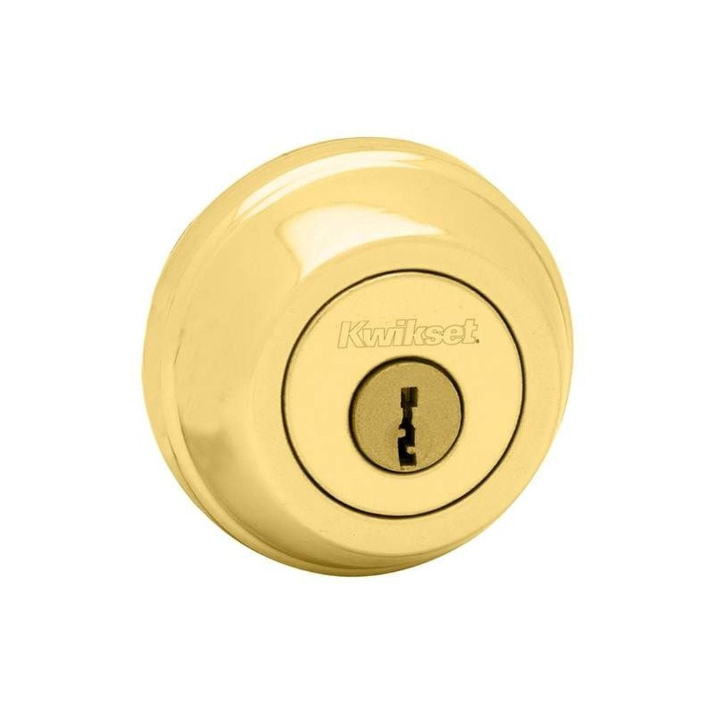 KWIKSET Kwikset 785-3.STRKP Double Cylinder Deadbolt Bright Brass