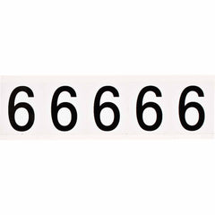 BRADY Brady 9714-6 Outdoor Numbers Vinyl Gloss Legend 2.25 H x 1.81 W in Card of 5