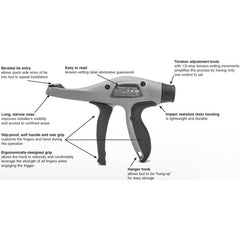 PANDUIT Panduit GTS Ergonomic Manual Clipping Cable Tie Tool 0.07 to 0.22 in