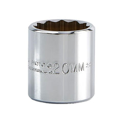 PROTO Proto J5220M 20mm 12-point 3/8 Drive Hand Socket