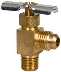 EATON Eaton 320 Needle Valve Flare Angled 1/4 X 1/8 in Brass