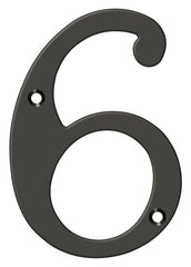 DELTANA Deltana RN4-6U10B 4 Inch Solid Brass House Number Oil Rubbed Bronze
