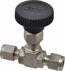 PARKER Parker 4A-V4LN-SS Needle Valve 1/4 in Compression Ss Body