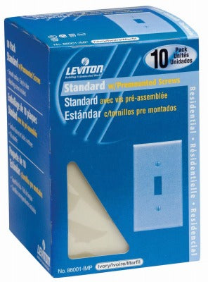 LEVITON Leviton Mfg Co M25-86001-IMP 1-gang Toggle Wall Plate 10-pack