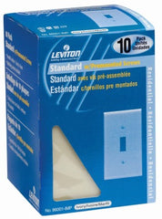 LEVITON Leviton Mfg Co M25-86001-IMP 1-gang Toggle Wall Plate 10-pack