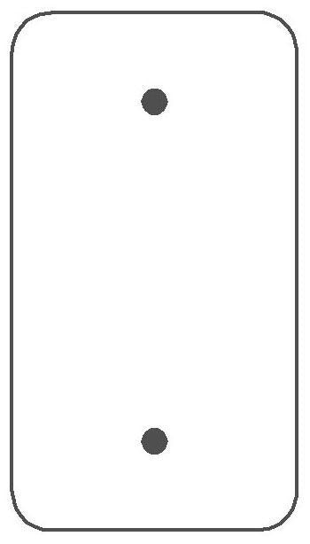 MULBERRY METAL PRODUCTS Mulberry 79151 1-Gang Blank Wallplate Princess Size 5 in H x 2.75 in W