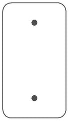 MULBERRY METAL PRODUCTS Mulberry 79151 1-Gang Blank Wallplate Princess Size 5 in H x 2.75 in W