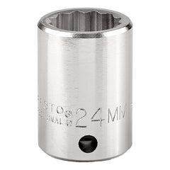 PROTO Proto J5524M 24mm 3/4 Drive 12-point Chrome Hand Socket