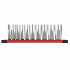 MILWAUKEE Milwaukee 48-22-9405 3/8 in Drive 10-Piece SAE Deep Well Socket Set (Four Flat Sides)