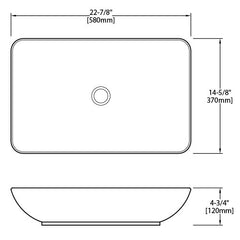 DAKOTA Dakota Plumbing DSE-VCV00MBL Valenor Vessel Sink Blue