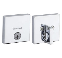 KWIKSET Kwikset 258SQT-26S.STRKP Square Smartkey Deadbolt Bright Chrome