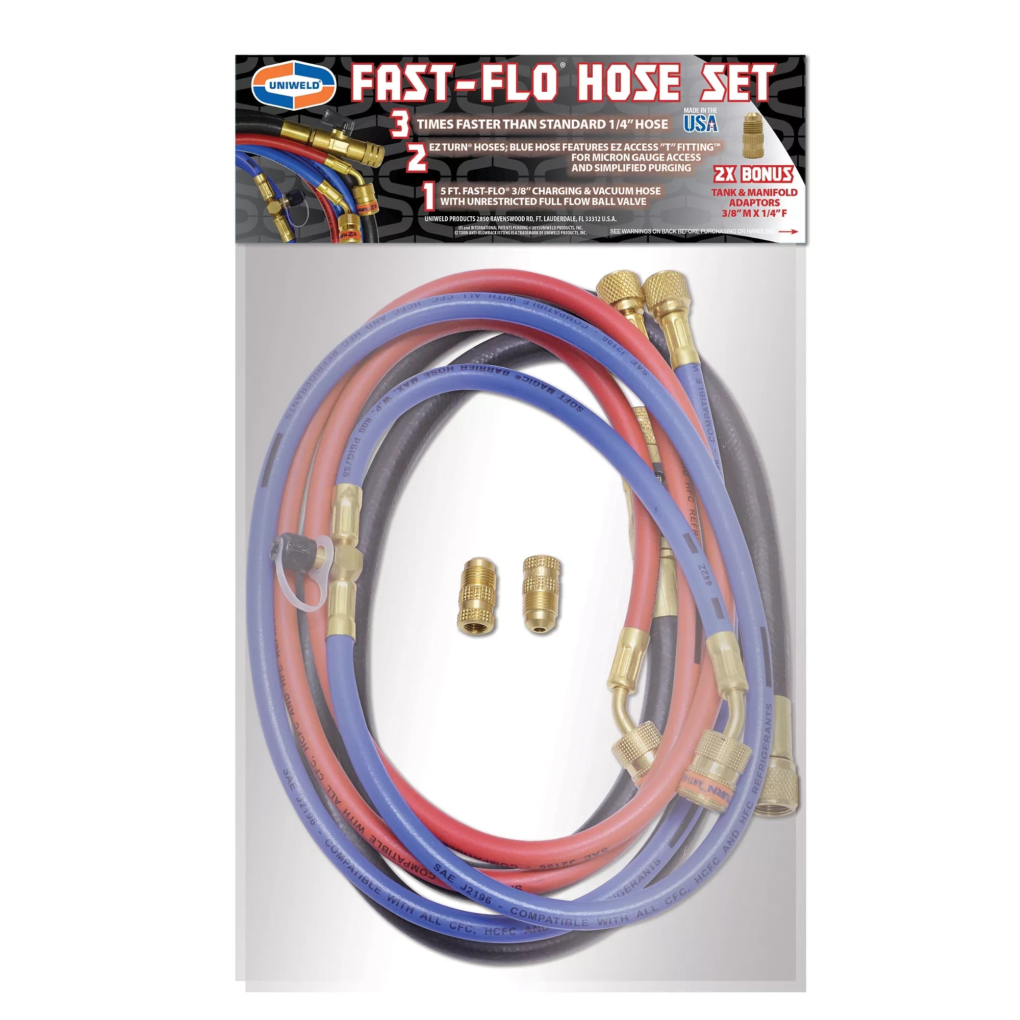UNIWELD Uniweld EZF5HS Fast-Flo Hose Set 60 in.