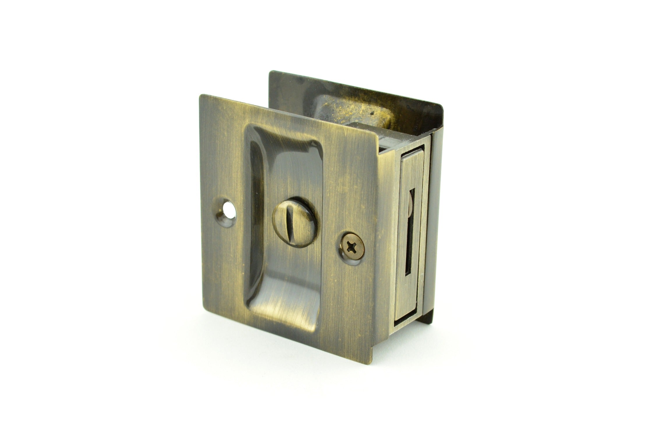 TRIMCO Trimco 1065609 Privacy Pocket Door Lock Antique Brass