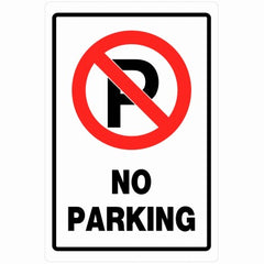 HILLMAN Hillman Fasteners 840014 No Parking Sign 18x12 in Aluminum 5 Pack
