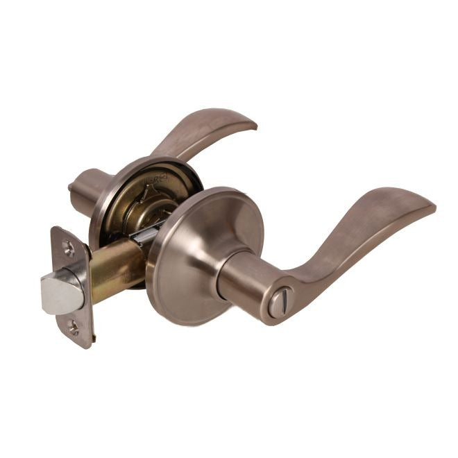 PAMEX Pamex FLYEP01R Naples Lever Privacy Lockset Satin Nickel