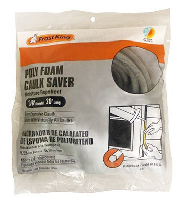 FROST KING Thermwell C21H Caulk Saver Backer Rod 0.375 in X 20 Ft