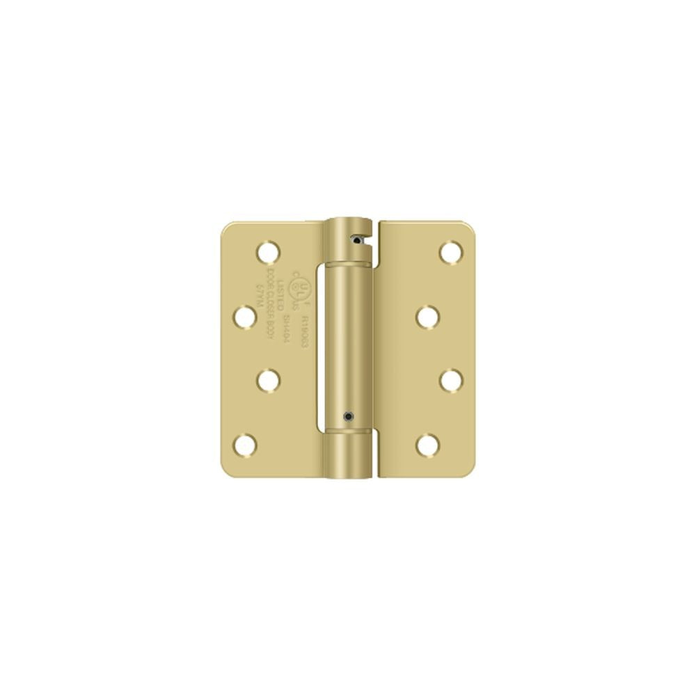 DELTANA Deltana DSH4R43/4 Spring Hinge 4x4 Radius Satin Brass