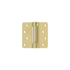 DELTANA Deltana DSH4R43/4 Spring Hinge 4x4 Radius Satin Brass