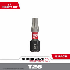 MILWAUKEE Milwaukee 48-32-4636 T25 Impact Driver Bit 1 in 5 Pack
