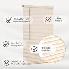 LOTUS & WINDOWARE Lotus & Windoware MLX7164AL Cordless Mini Blind 71-inch x 64-inch (1-Pack)