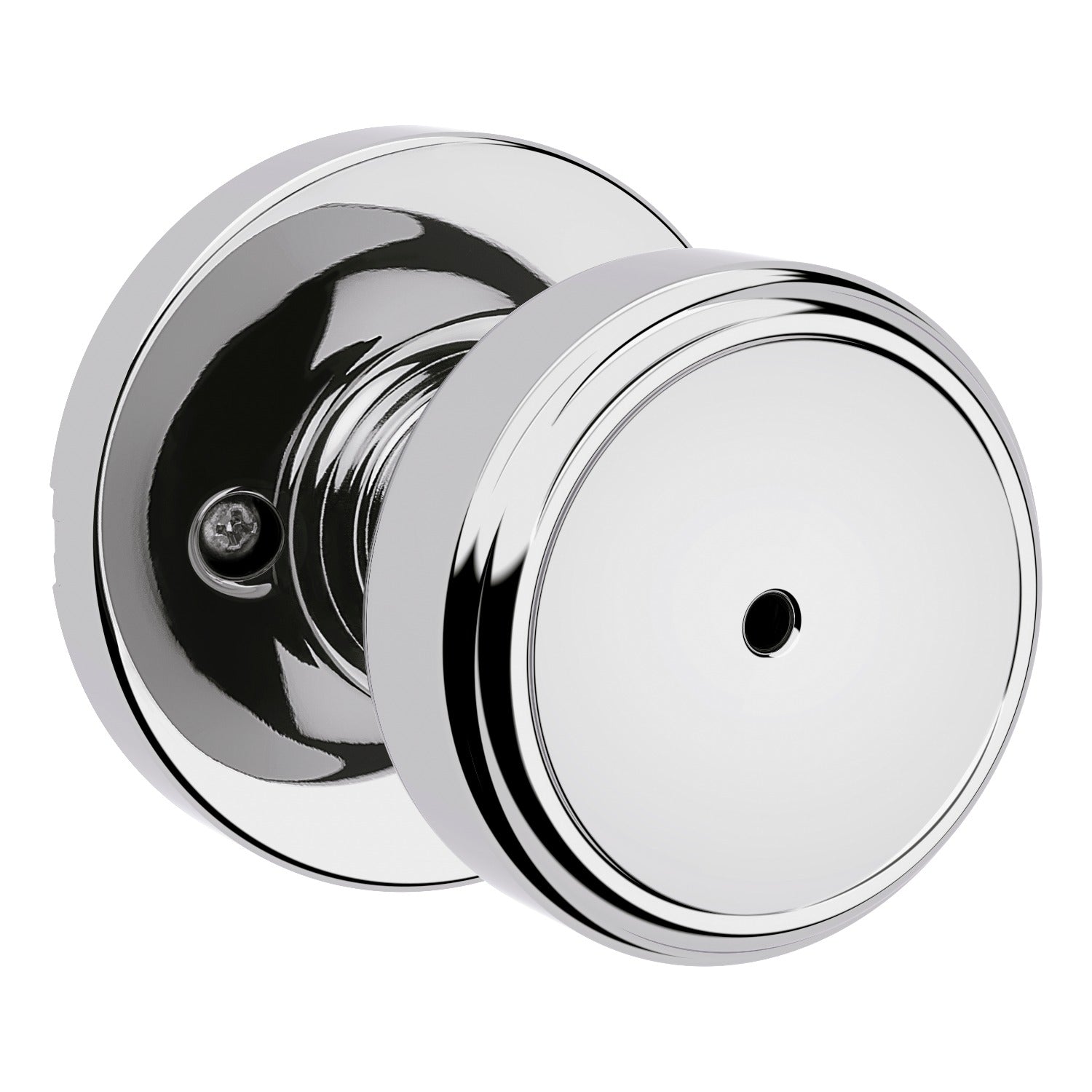 KWIKSET Kwikset 300MNKRDT-26 Maven Knob Privacy Lock Bright Chrome
