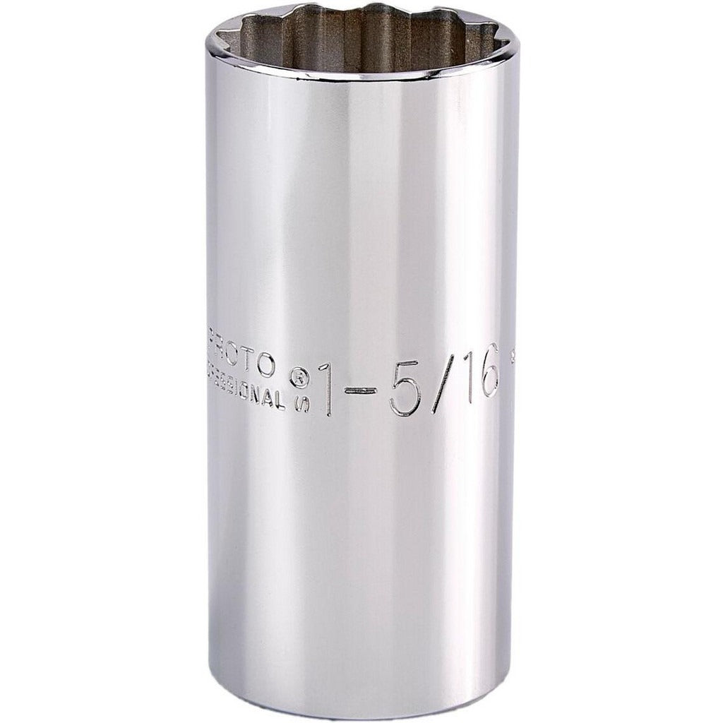 PROTO Proto J5342 Deep Hand Socket 1-5/16 in 1/2 Drive 12-point