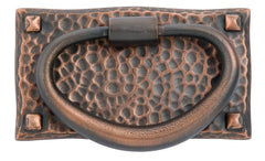 EMTEK Emtek 86041US10B Hammered Oval Cabinet Pull Oil Rubbed Bronze