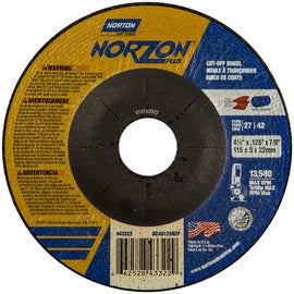 NORTON Norton 66252843322 Cut-off Wheel 4.5x1/8x7/8 Type 27/42
