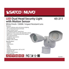 SATCO-NUVO Satco-Nuvo 65-211 LED Dual Head Security Light 20W (0-90 degree) 65-211