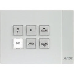 AMX Amx by Harman FG5793-06L-W Massio 6-button Keypad