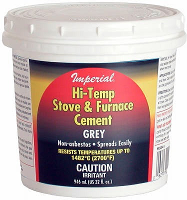 IMPERIAL Imperial Mfg Group Usa Inc KK0284-A Stove Furnace Cement 32 Oz