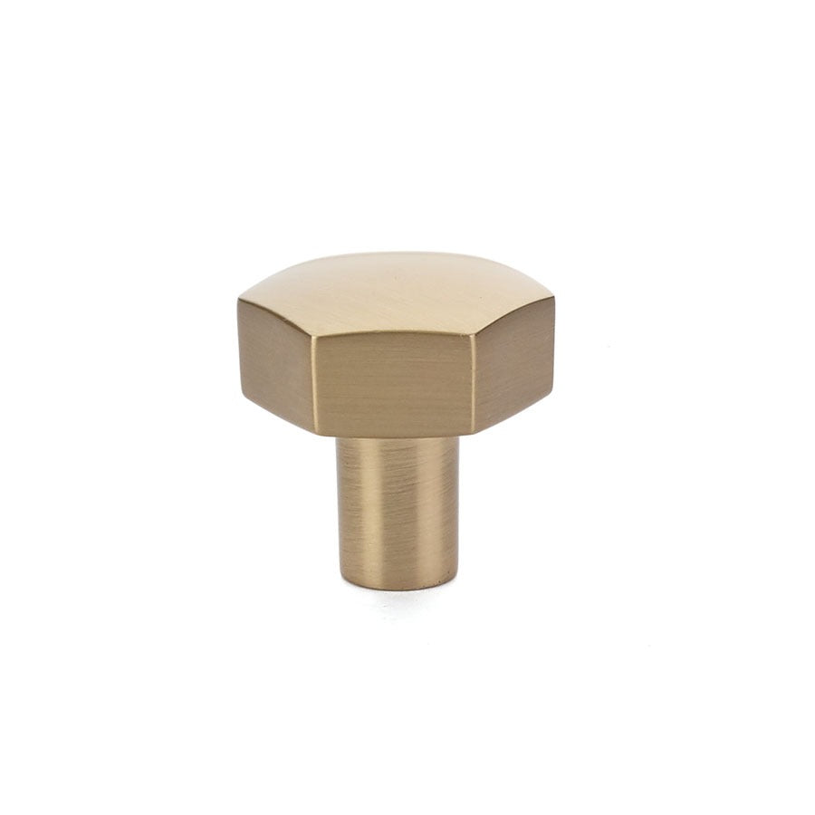 EMTEK Emtek 86457US4 Mod Hex Cabinet Knob Satin Brass