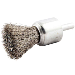 NORTON Norton 66252838838 End Brush 1 in Stainless Steel Crimped Wire