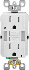 LEVITON Leviton R92-GFNL1-00W Gfci Outlet 15A 125V Slim Led Guide